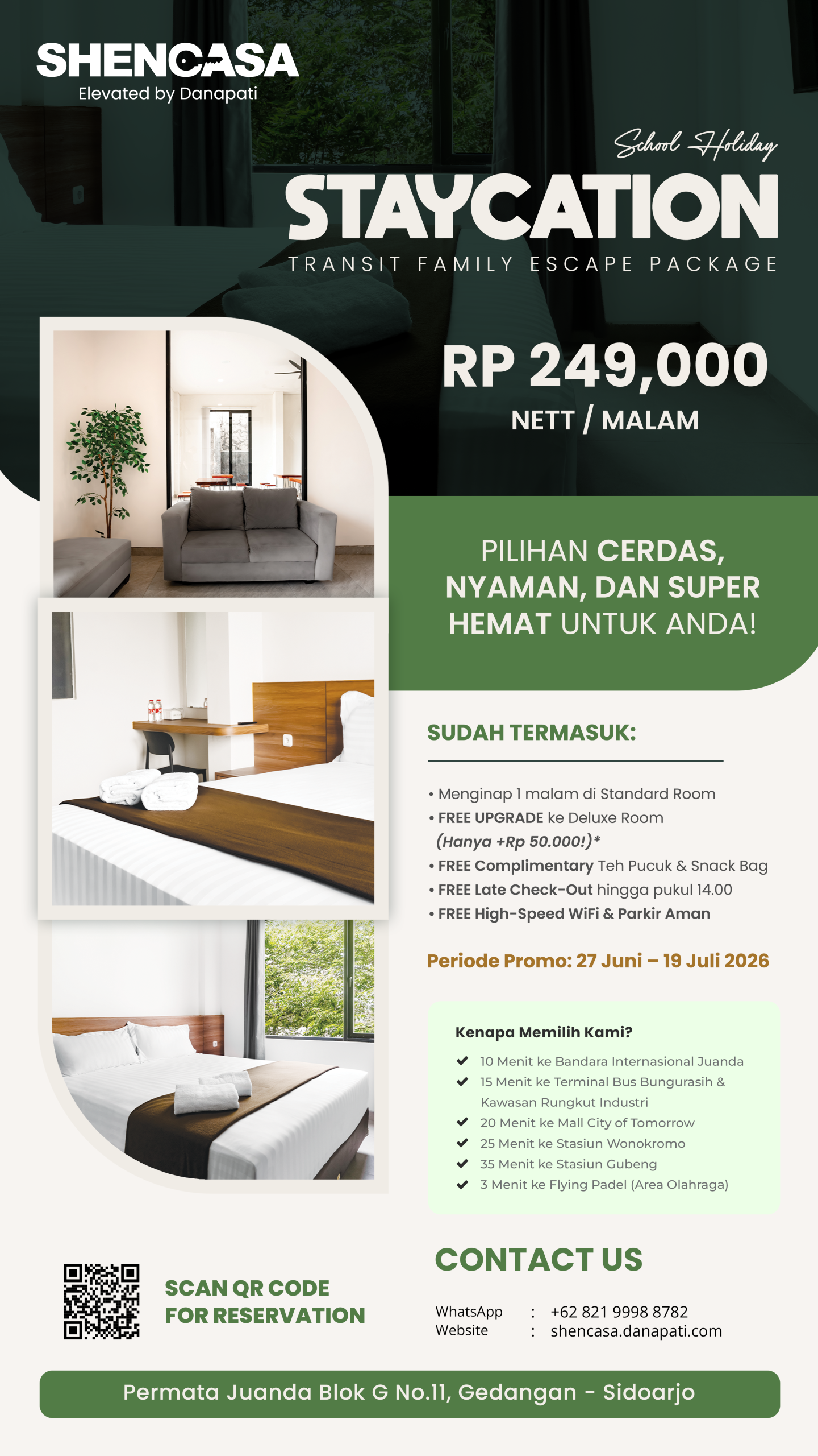 SCHOOL HOLIDAY STAYCATION – Transit Family Escape Package Rp249.000 Nett/Malam